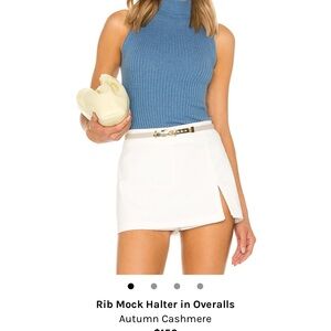 Autumn cashmere rib mock halter